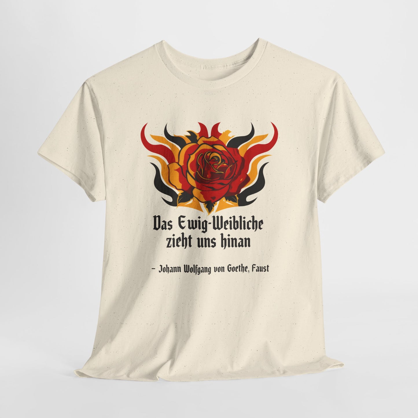 Unisex T-Shirt mit Zitat - Goethe - Ewig-Weiblichkeit