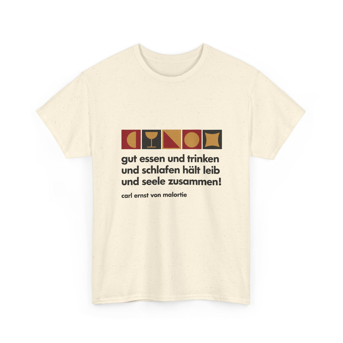 Unisex T-Shirt mit Zitat - Malortie - Essen Trinken Schlafen
