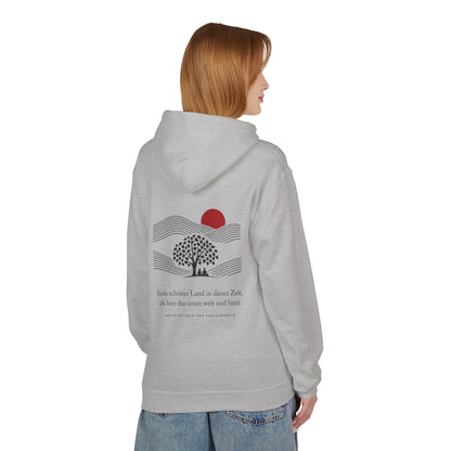 Unisex Fleece Hoodie mit Zitat - Zuccalmaglio - Kein schöner Land