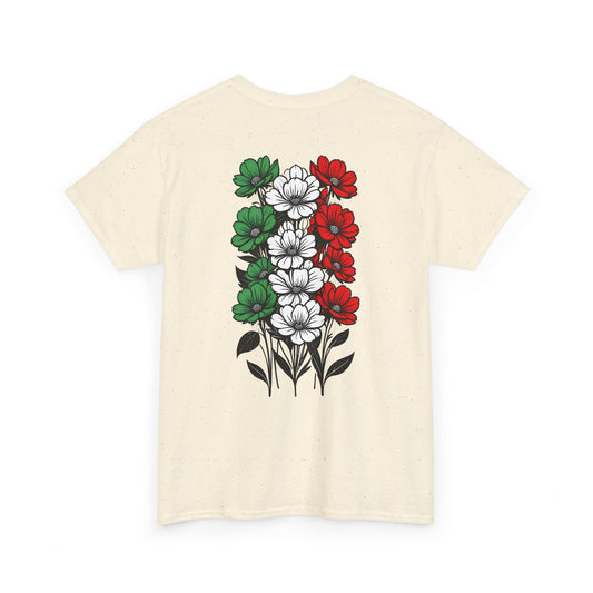 T-Shirt mit Blumen - Italien (Druck hinten)