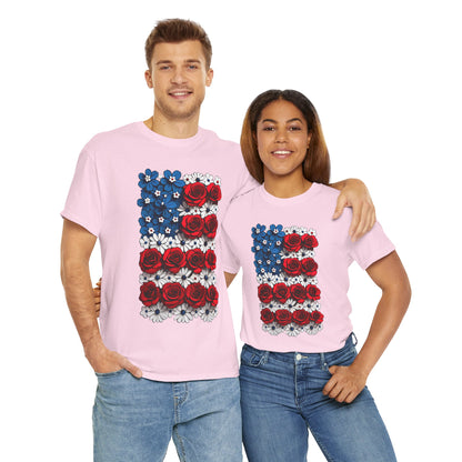 Unisex T-Shirt mit Blumen - US