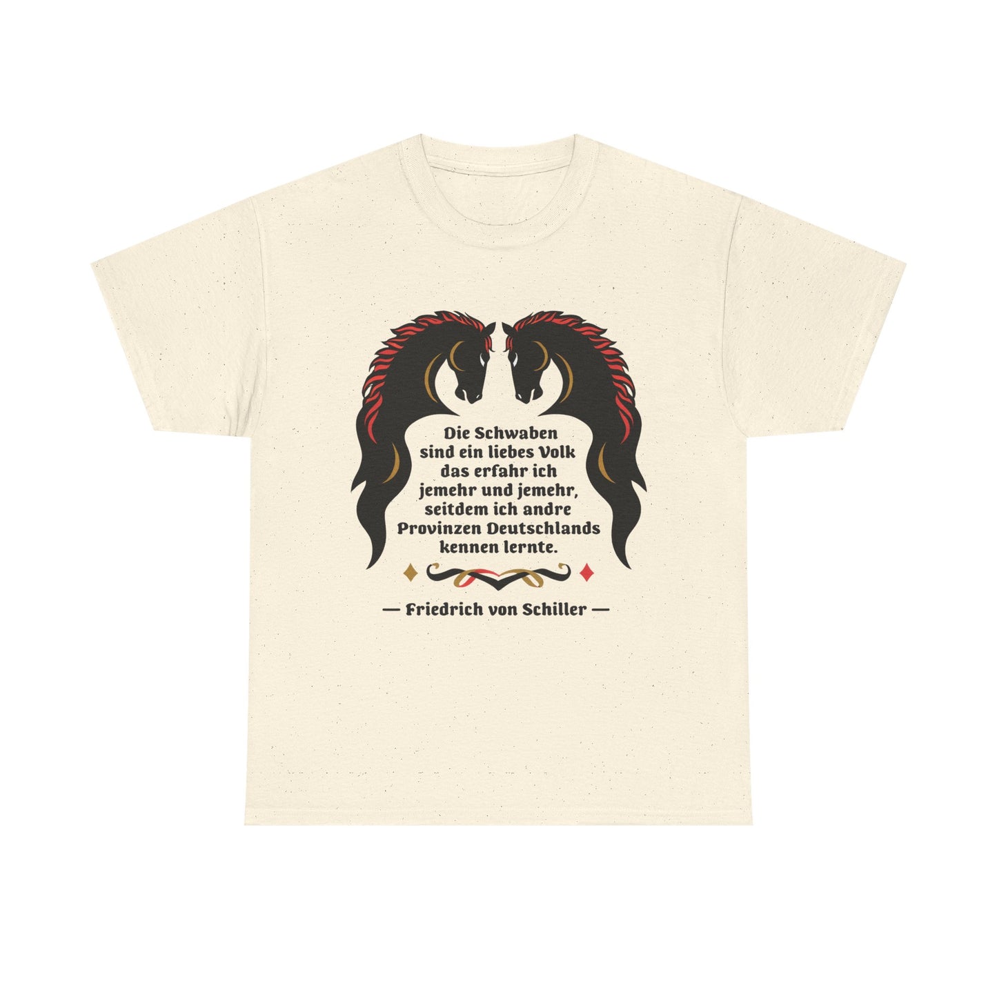 Unisex T-Shirt mit Zitat - Schiller - Schwaben ein liebes Volk