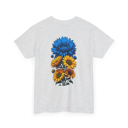 T-Shirt mit Blumen -Ukraine (Druck hinten)