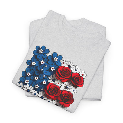Unisex T-Shirt mit Blumen - US
