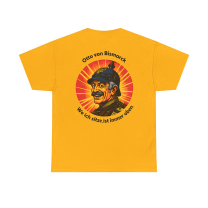 Unisex T-Shirt mit Bismarck und Zitat - Deutschland (Druck hinten)