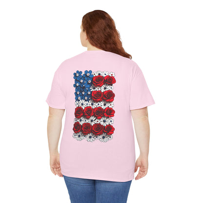 T-Shirt mit Blumen - USA(Druck hinten)