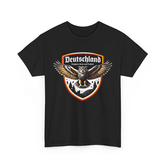 Unisex T-Shirt mit Uhu und Spruch - Deutschland