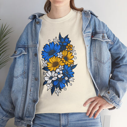 Unisex T-Shirt mit Blumen - Bosnien und Herzegowina