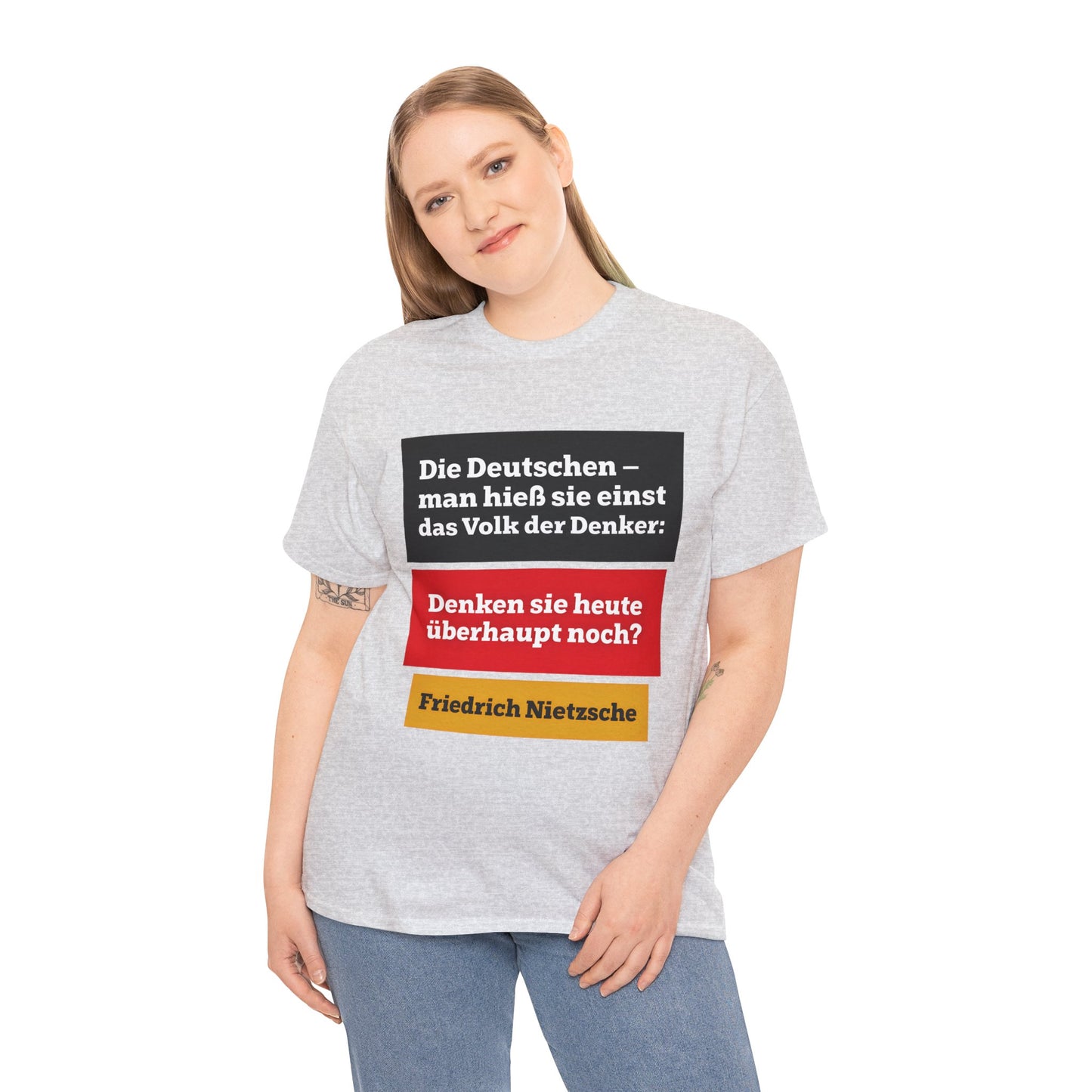 Unisex T-Shirt mit Zitat - Friedrich Nietzsche - Volk der Denker