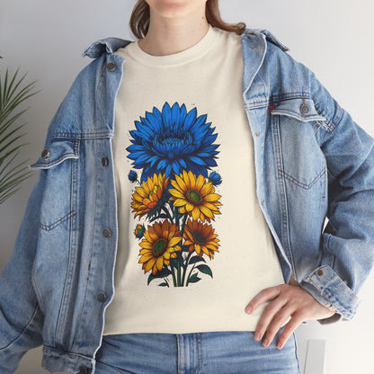 Unisex T-Shirt mit Blumen - Ukraine