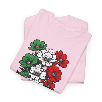 Unisex T-Shirt mit Blumen - Italien