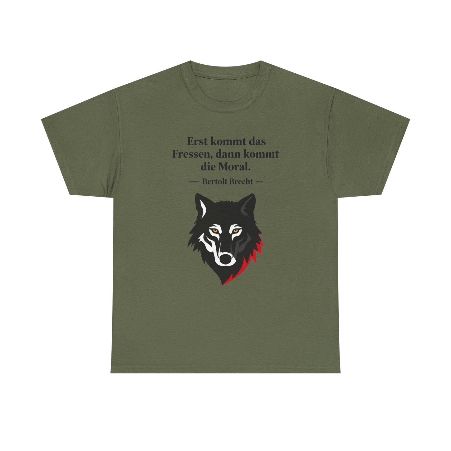 Unisex T-Shirt mit Zitat - Bertolt Brecht - Erst Fressen