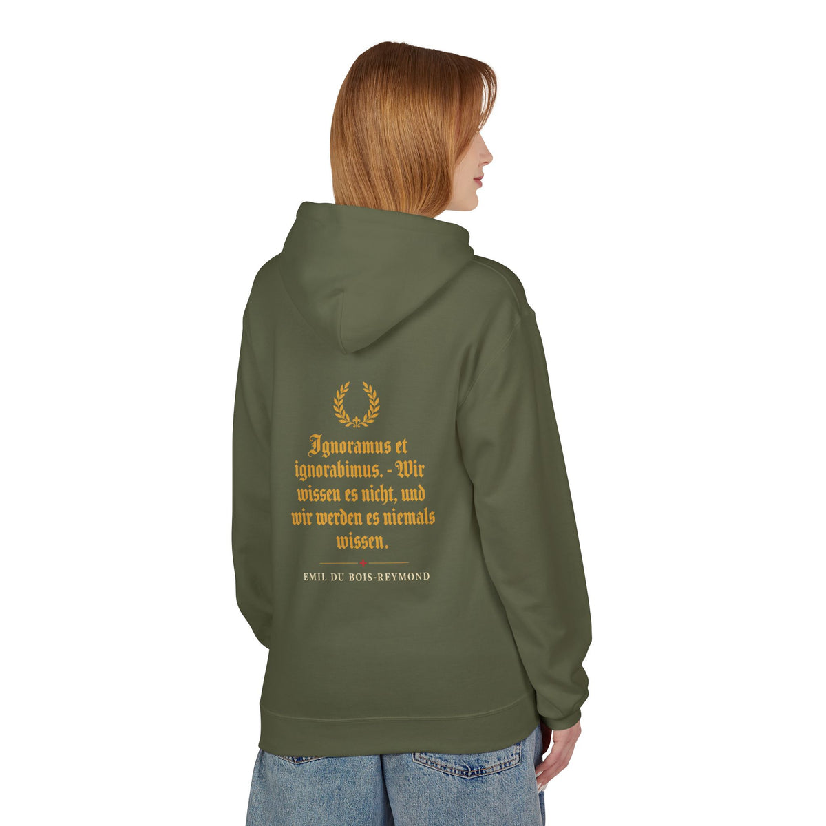Unisex Fleece Hoodie mit Zitat - du Bois-Reymond - Ignoramus et ignorabimus