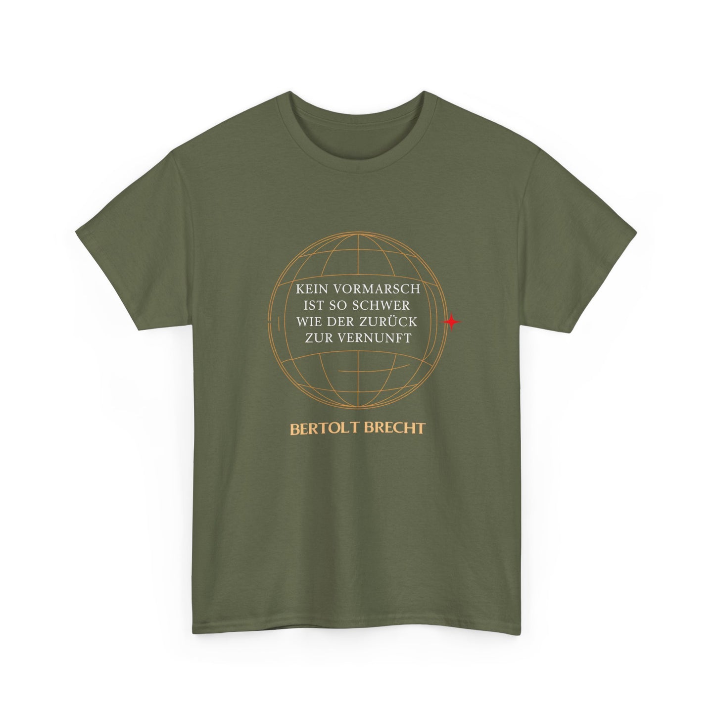 T-Shirt mit Zitat - Bertolt Brecht - Vormarsch Vernunft
