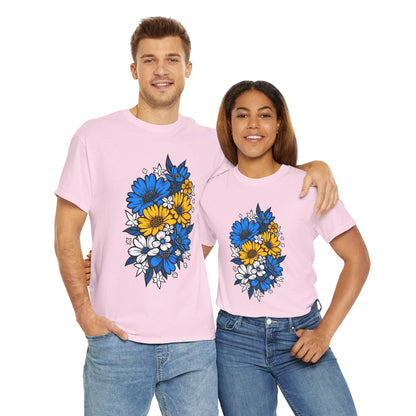 Unisex T-Shirt mit Blumen - Bosnien und Herzegowina