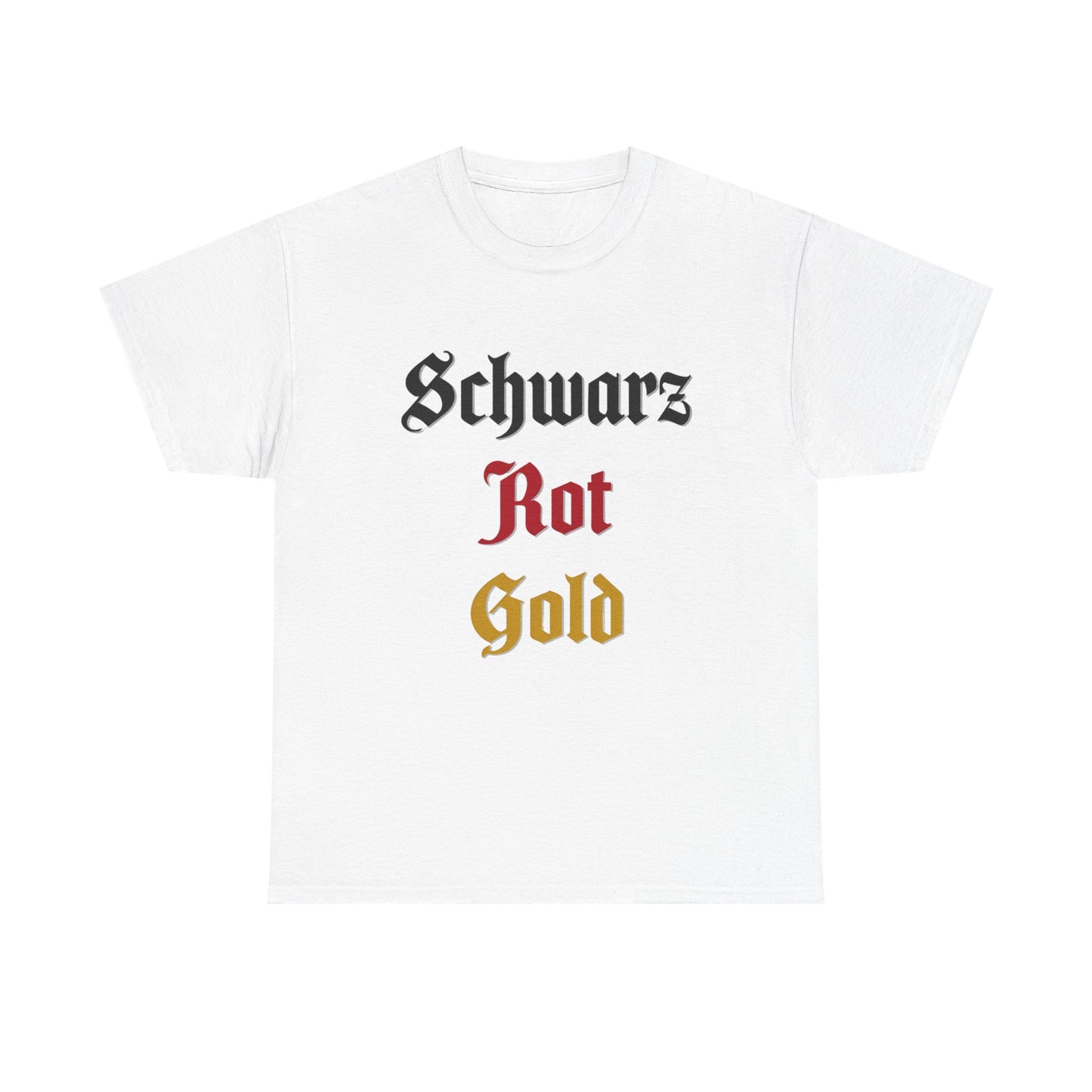 T-Shirt mit Deutschland Design - Schwarz Rot Gold