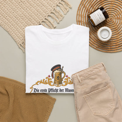 Unisex T-Shirt mit Zitat - Busch - Pflicht der Musensöhne