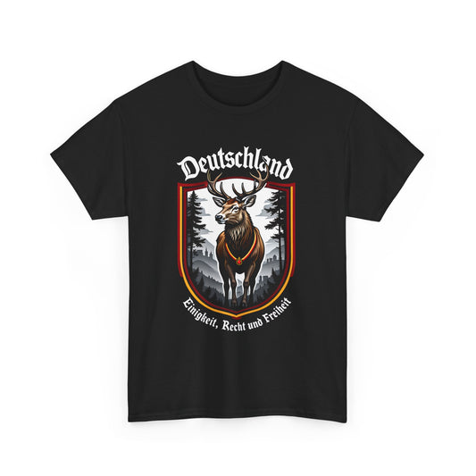 Unisex T-Shirt mit Hirsch und Spruch - Deutschland