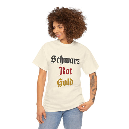 T-Shirt mit Deutschland Design - Schwarz Rot Gold