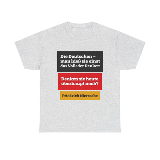 Unisex T-Shirt mit Zitat - Friedrich Nietzsche - Volk der Denker