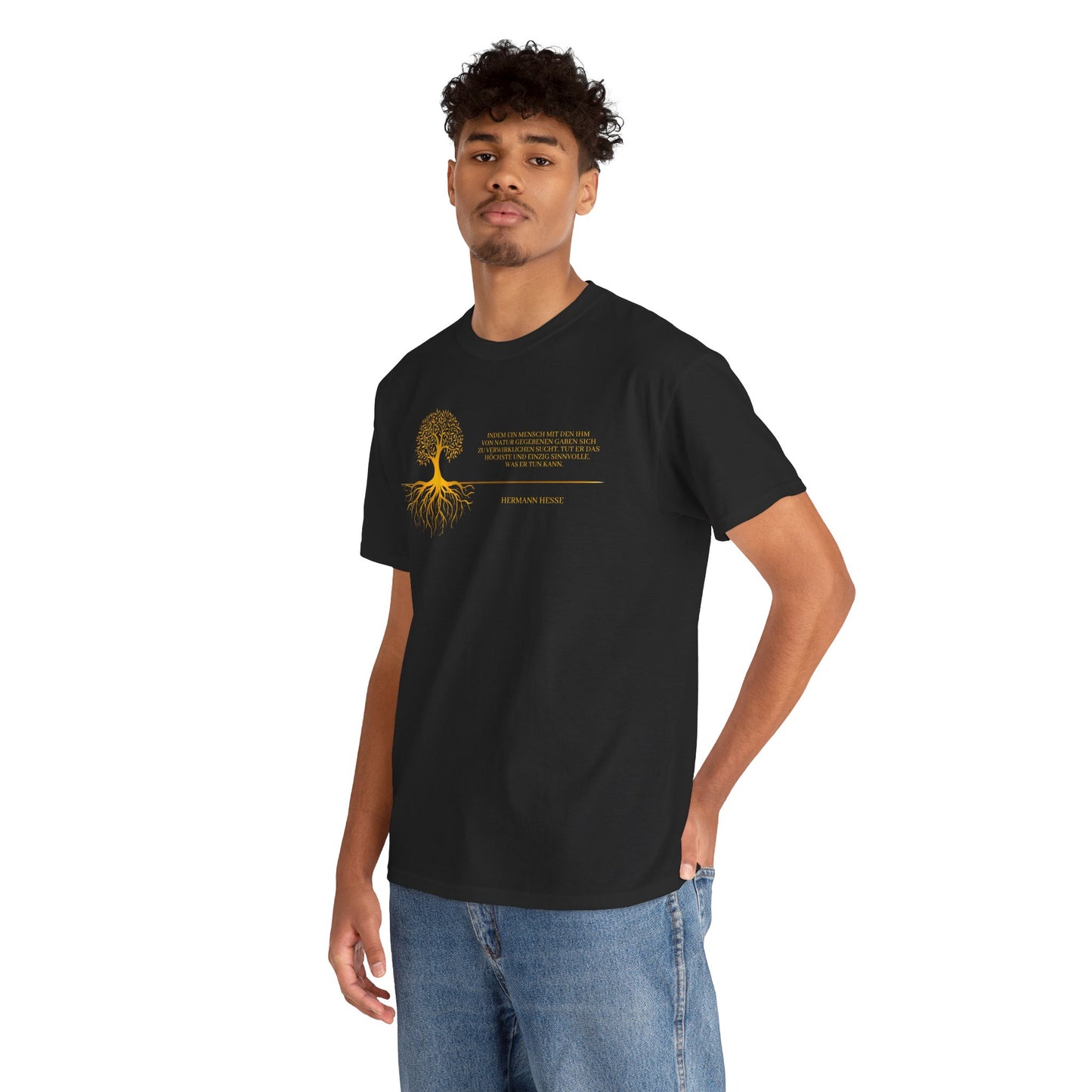 Unisex T-Shirt mit Zitat - Hermann Hesse - Verwirklichung