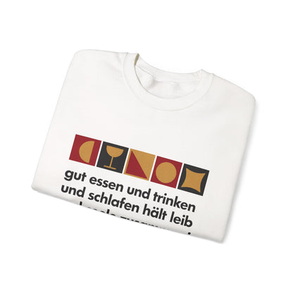 Unisex Sweatshirt mit Zitat - Malortie - Essen Trinken Schlafen