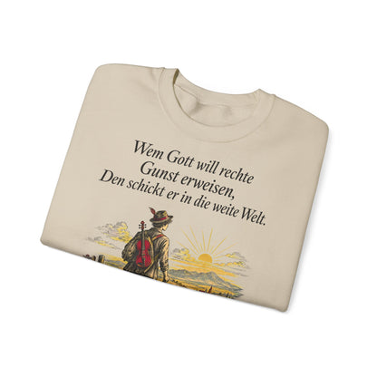 Unisex Sweatshirt mit Zitat - Eichendorff - In die weite Welt