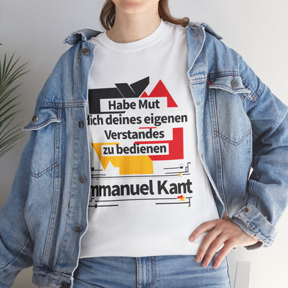 Unisex T-Shirt mit Zitat - Immanuel Kant - Mut zum Verstand