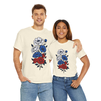 Unisex T-Shirt mit Blumen - Russland