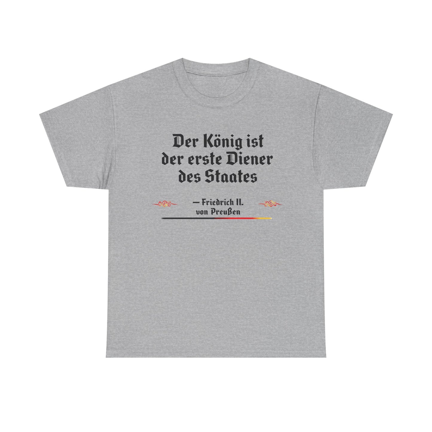 Unisex T-Shirt mit Zitat - Friedrich von Preußen - Diener des Staates