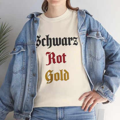 T-Shirt mit Deutschland Design - Schwarz Rot Gold