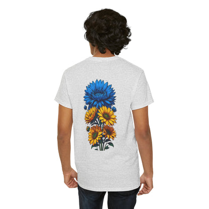 T-Shirt mit Blumen -Ukraine (Druck hinten)