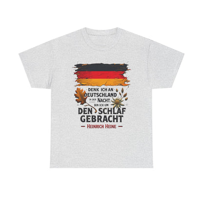 Unisex T-Shirt mit Zitat - Heinrich Heine - Nachtgedanken