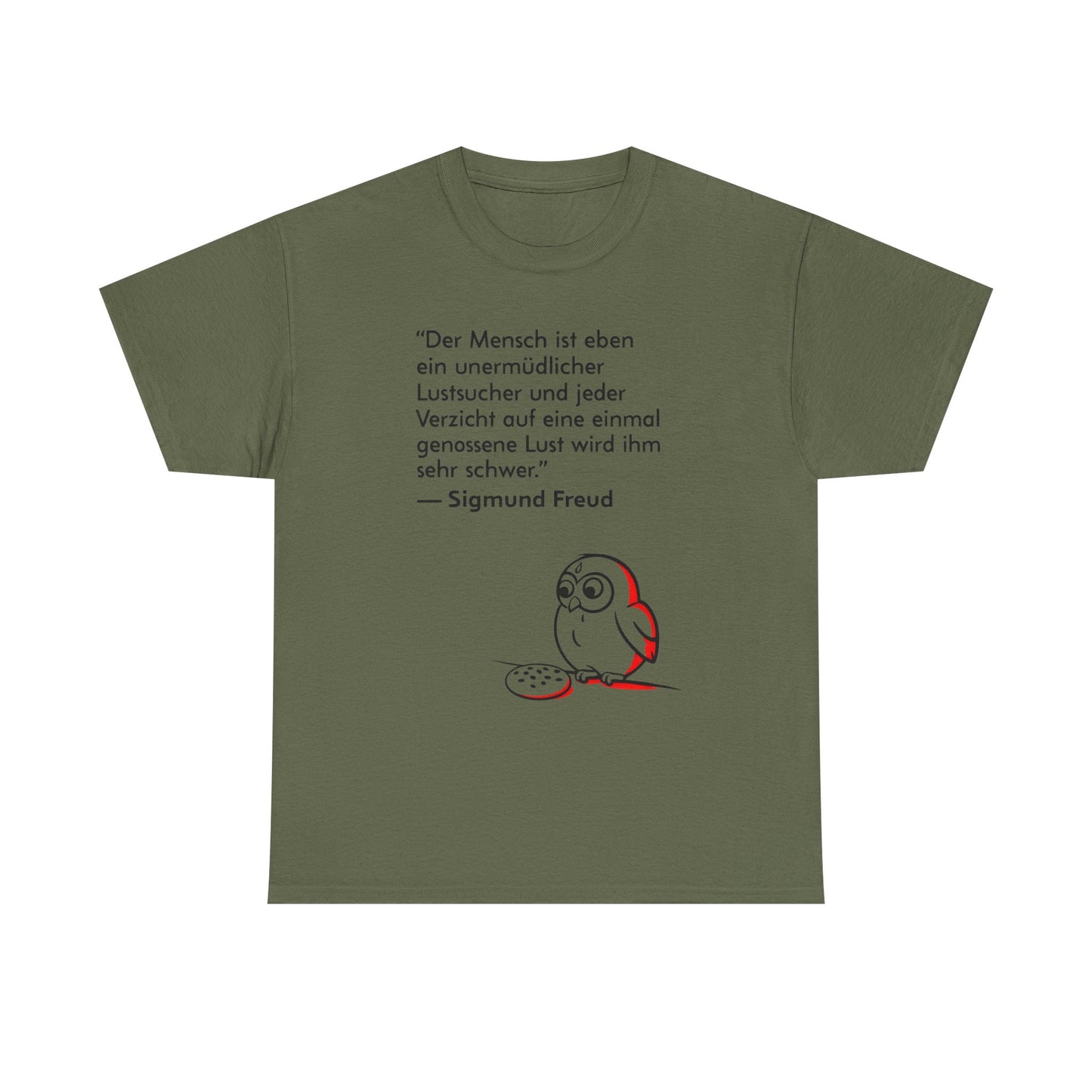 Unisex T-Shirt mit Zitat - Sigmund Freud - Unermüdlicher Lustsucher