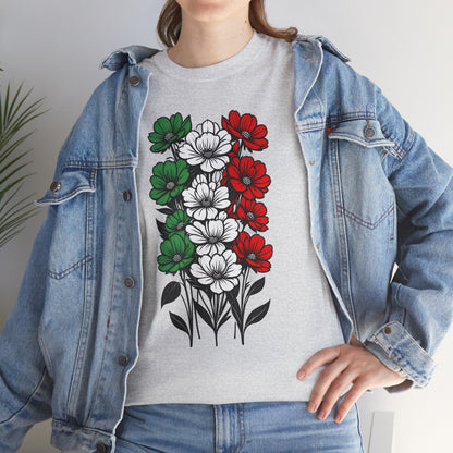 Unisex T-Shirt mit Blumen - Italien