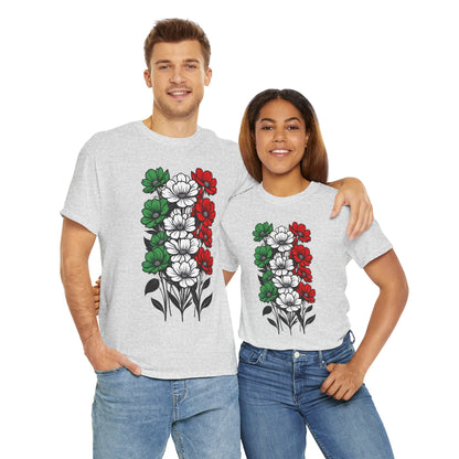 Unisex T-Shirt mit Blumen - Italien