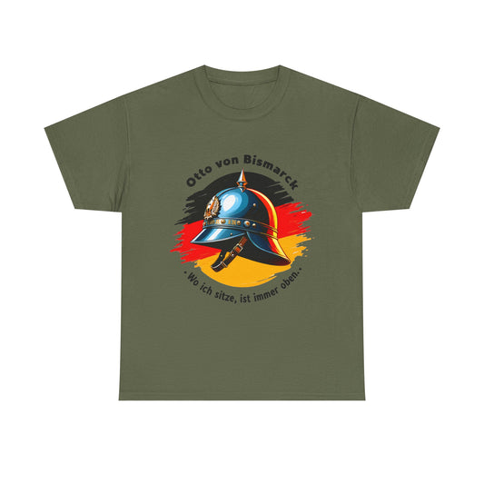Unisex T-Shirt mit Bismarck Zitat und Pickelhaube - Deutschland