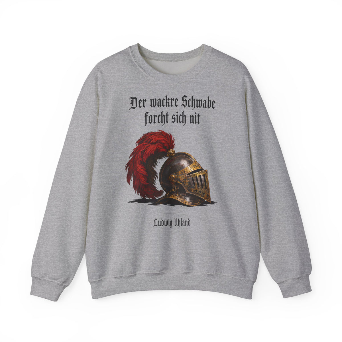 Unisex Sweatshirt mit Zitat - Uhland - Der wackre Schwabe