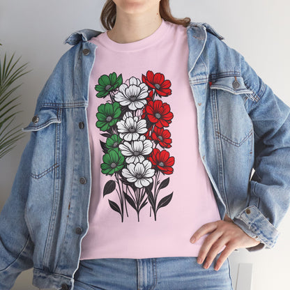 Unisex T-Shirt mit Blumen - Italien