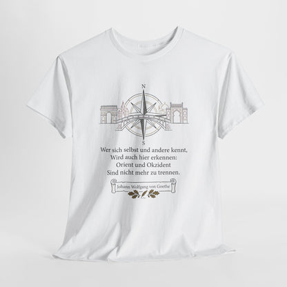Unisex T-Shirt mit Zitat - Goethe - Orient und Okzident