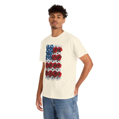 Unisex T-Shirt mit Blumen - US