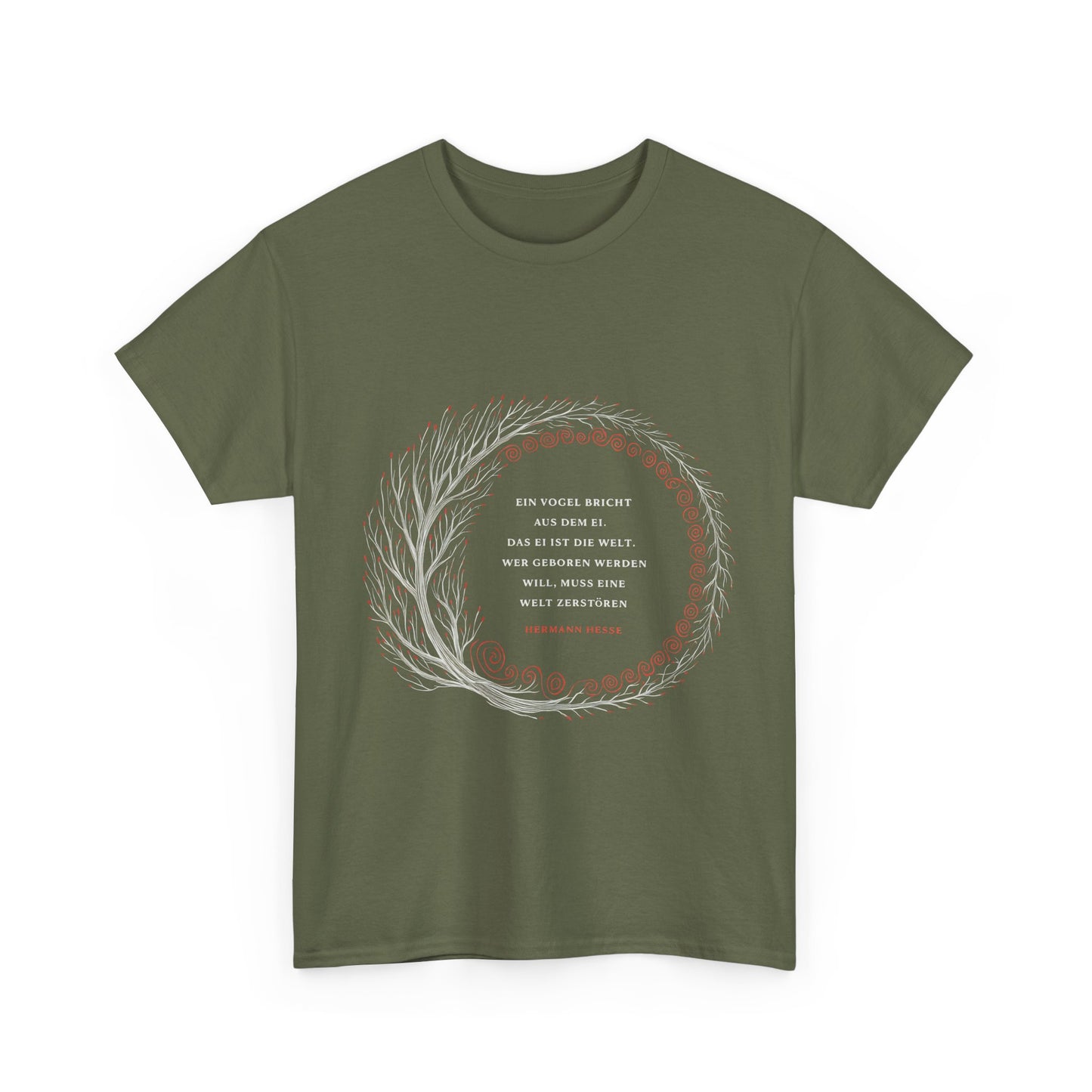 Unisex T-Shirt mit Zitat - Hermann Hesse - Ei