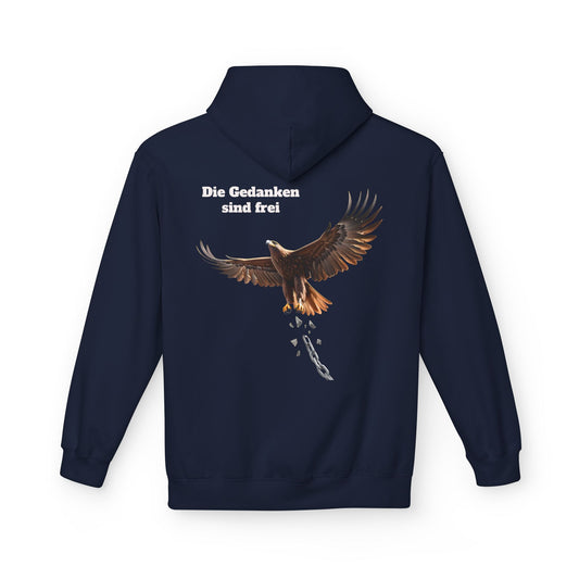 Unisex Fleece Hoodie mit Volkslied - Gedanken sind frei
