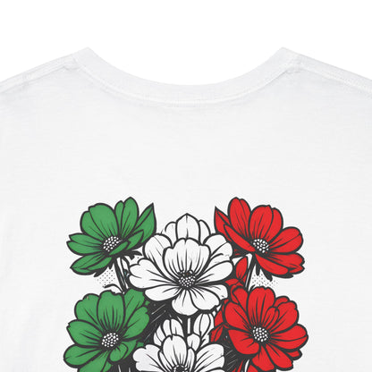 T-Shirt mit Blumen - Italien (Druck hinten)