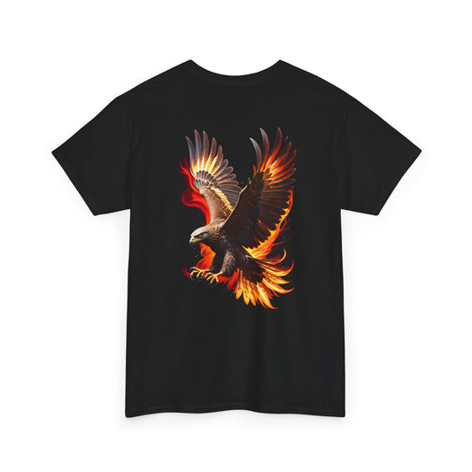 Unisex T-Shirt mit Adler und Flammen - Deutschland (Druck hinten)
