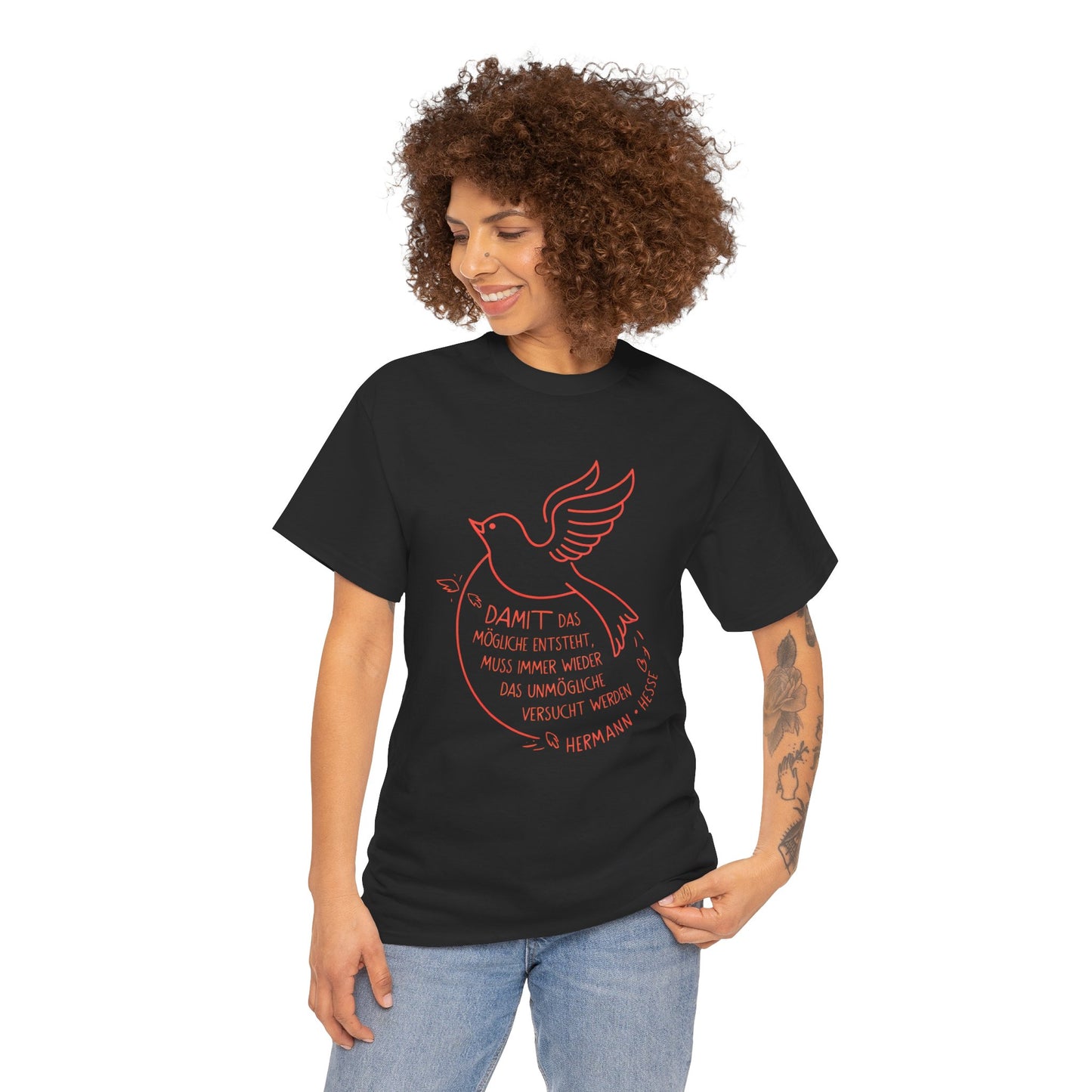 Unisex T-shirt with quote - Hermann Hesse - Impossible