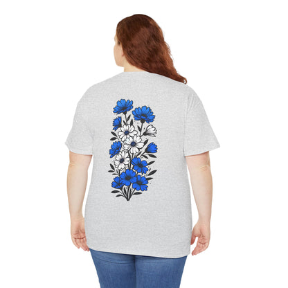 T-Shirt mit Blumen - Griechenland (Druck hinten)