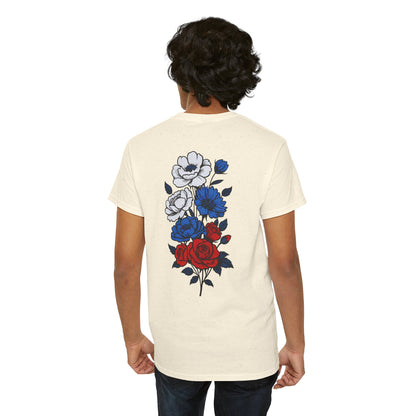 T-Shirt mit Blumen - Russland (Druck hinten)