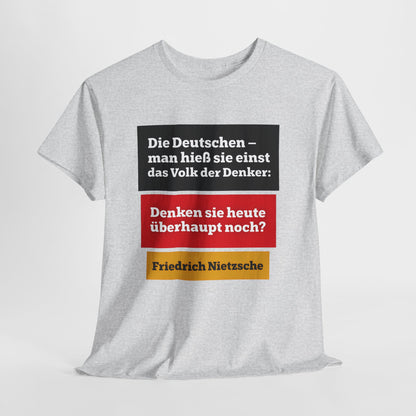 Unisex T-Shirt mit Zitat - Friedrich Nietzsche - Volk der Denker
