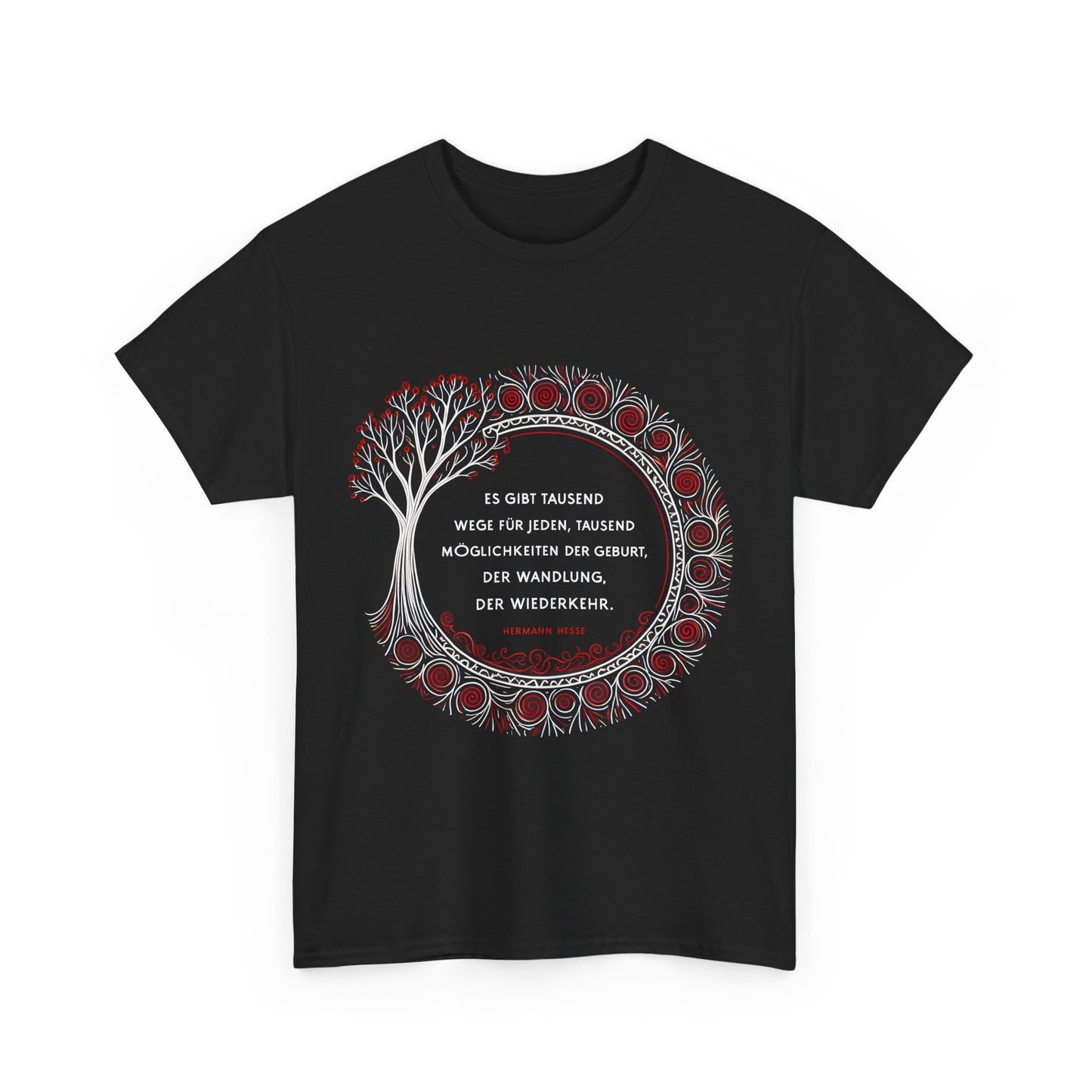 Unisex T-Shirt mit Zitat - Hermann Hesse - Tausend Wege
